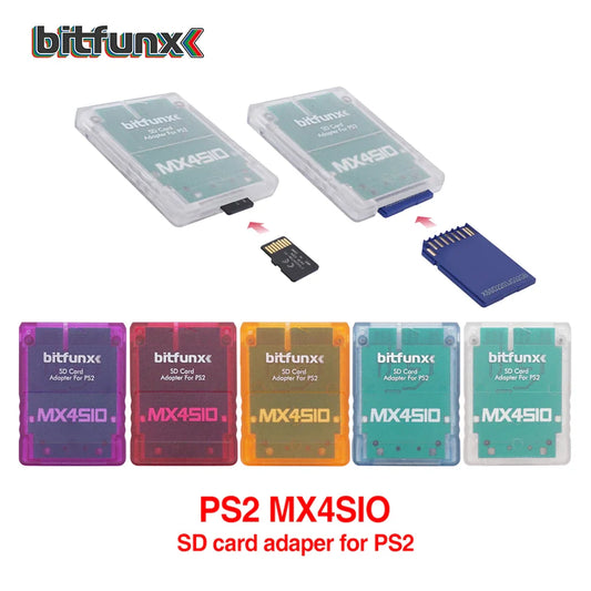 Adaptador Lector Tarjeta SD/TF Bitfunx MX4SIO SIO2SD para Consola PS2 PlayStation 2