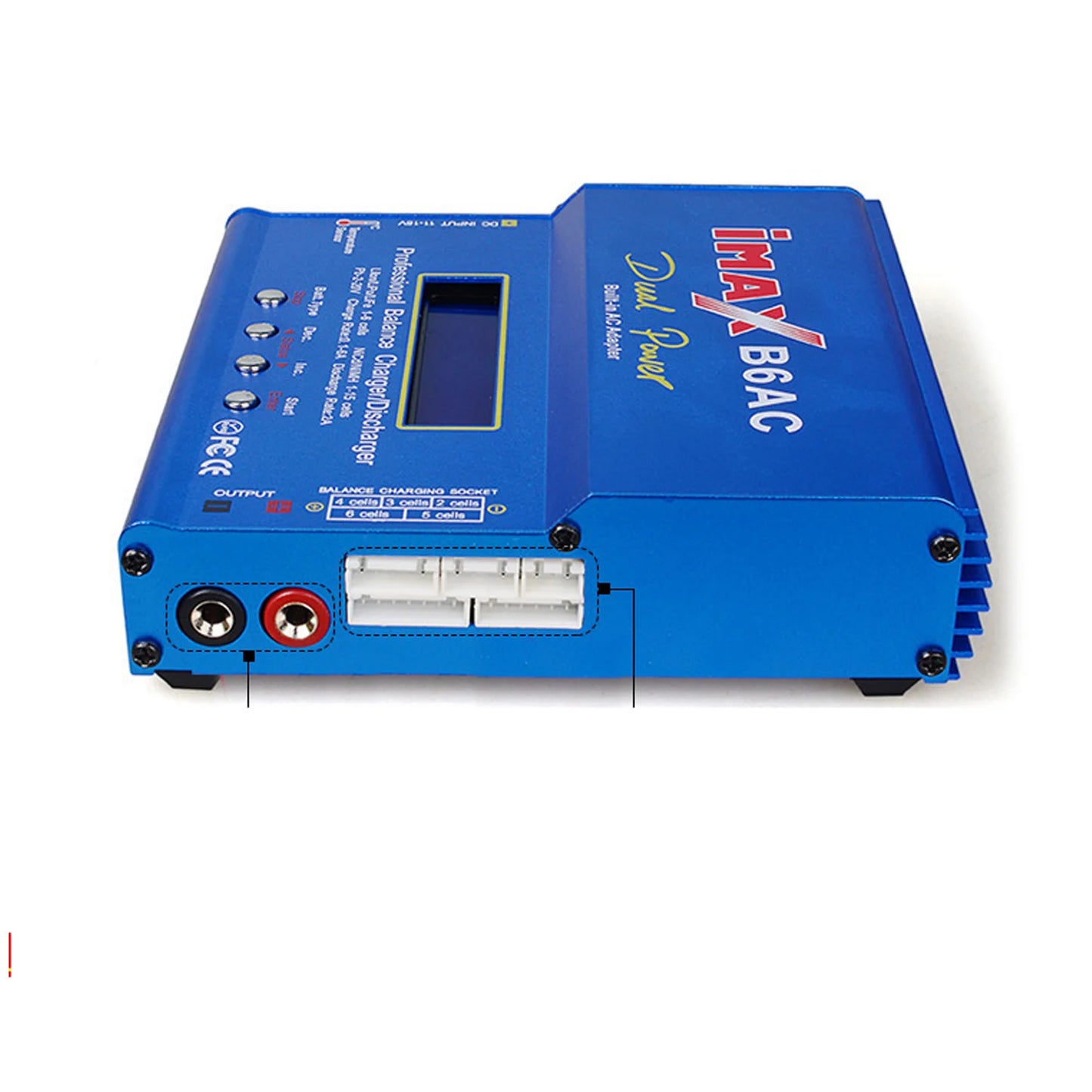 RC Charger IMax B6AC 80W  Lipo NiMh Li-ion Nicd Battery Balance Charger Digital LCD RC Discharger with15V/6A XT60 Charge Cable