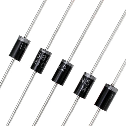 Kit Surtido Diodos THT (Rectificador/Schottky/Switching) - 8 Valores (1N4148, 1N4007, 1N58xx, FRxxx) (Total 100 Piezas)