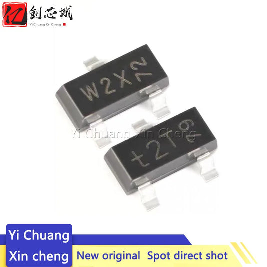 Transistor Switching SMD SOT-23 NPN(W2X)/PNP(T2T) PMBT4401/PMBT4403 40V 600mA - Lote 50 Piezas