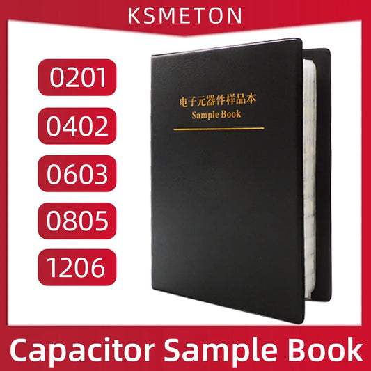 Libro Muestras Capacitores SMD (0201, 0402, 0603, 0805, 1206) Kit Surtido 1nF-10uF