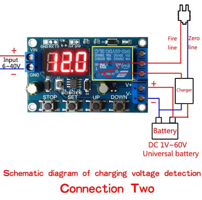 Switch Control Carga/Descarga Batería DC 6-40V Protección Sobre/Bajo Voltaje Corte Automático