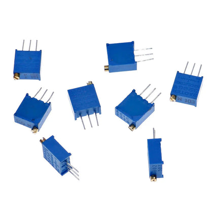 100Pcs/Box 3296W Multiturn Trimmer Potentiometer Kit High Precision Variable Resistor With Box Kit