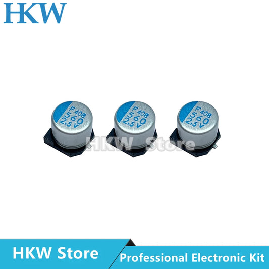 Capacitor Sólido SMD NCC Nippon Chemi-Con (82uF-560uF, 2.5V-16V) Placa Madre/VGA - Pack 20 Unidades