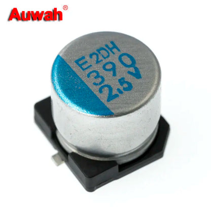Capacitor Electrolítico Aluminio Polímero Sólido SMD (390uF/560uF, 2.5V, 6.3x6.1mm) Bajo ESR - Pack 20 Unidades