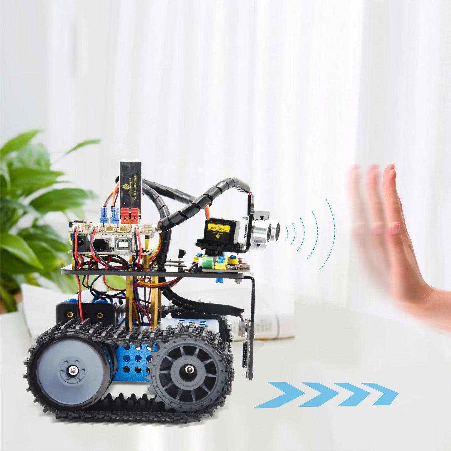 Kit Robot Tanque Inteligente Keyestudio Mini V3.0 (Actualizado) DIY STEM Programable compatible Arduino/Mixly