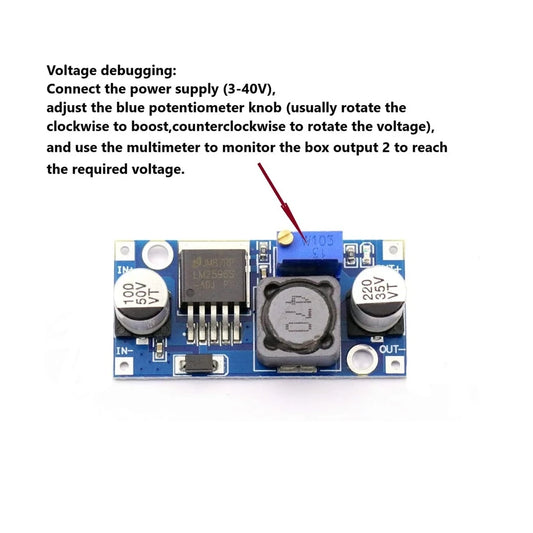 Módulo Fuente Alimentación Step-Down LM2596S DC-DC 3A Ajustable 24V/12V/5V/3V
