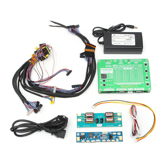 Kit Tester Pantallas Laptop (LCD/LED) con 14 Cables LVDS e Inversor - Panel Universal