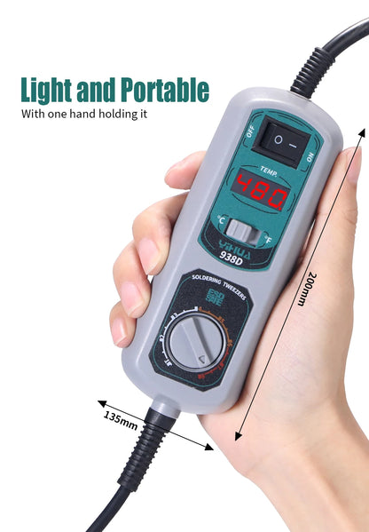 YIHUA 938D Portable Tweezers Soldering Station 110V 220V Soldering Iron Station Chip Desoldering Kit Set SMD Welding Equipment