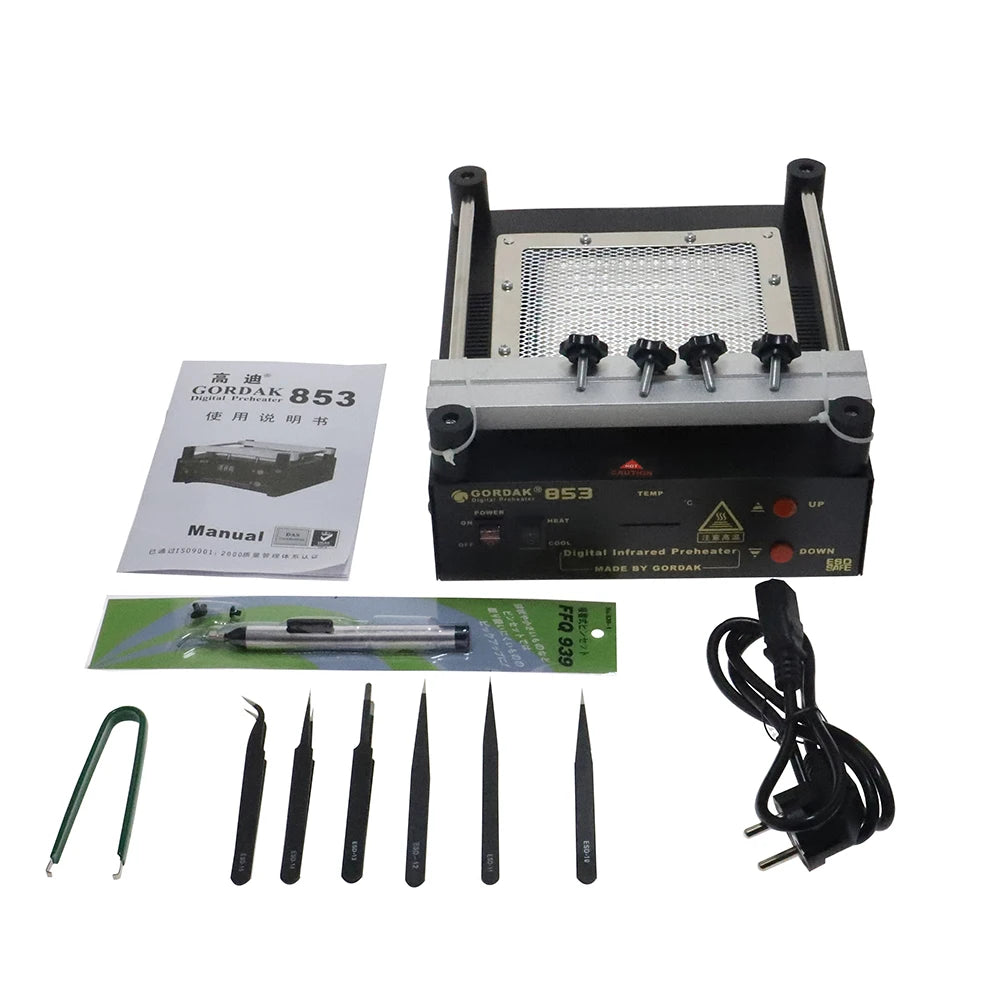 Gordak 853 IR infrared preheater BGA disassembly and assembly heating soldering station PCB board desoldering BGA Rework Station