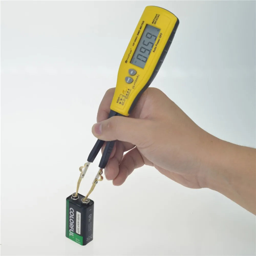 Medidor Capacitancia Digital BT-990C - Tester SMD Diodo/Resistencia (Tipo Pinza) + Puntas Repuesto