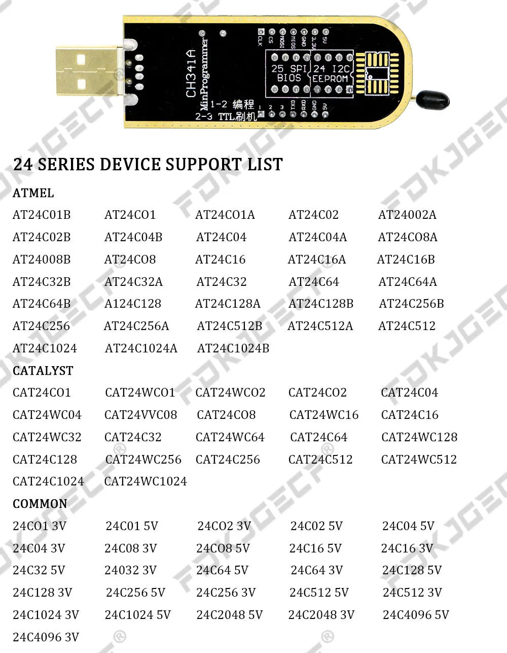Kit Programador USB CH341A EEPROM/Flash/BIOS con Clip SOIC8, Adaptador 1.8V y ZIF Socket (Variante 1)