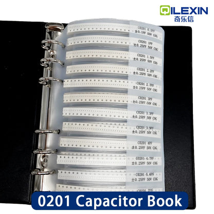 Libro Muestrario (Sample Book) Capacitores SMD - Varios Tamaños (0201 a 1206) y Valores - 80/90/92 Valores