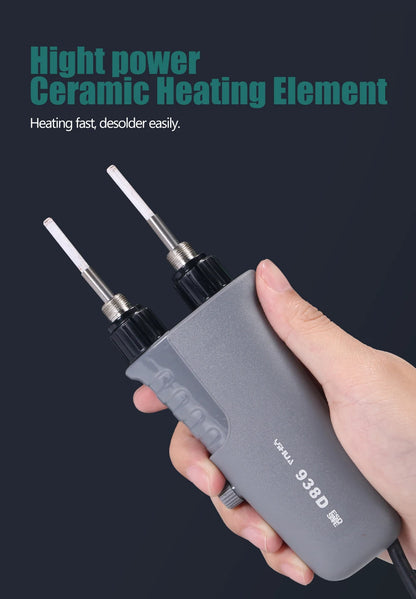 YIHUA 938D Portable Tweezers Soldering Station 110V 220V Soldering Iron Station Chip Desoldering Kit Set SMD Welding Equipment