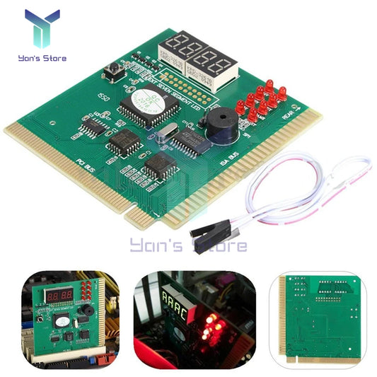 Analizador Diagnóstico PC (4 Dígitos LCD) - Tarjeta POST Tester Motherboard ISA/PCI con Indicador LED