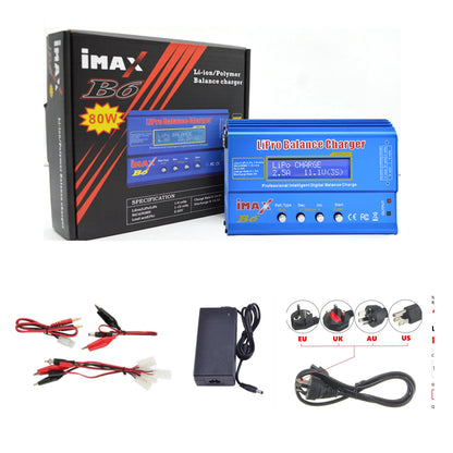 IMAX B6 Digtal LCD RC Battery Balance Charger Discharger with 15v 6A AC/DC Adaptor for RC Lipo Li-Ion Ni-MH Battery Charging