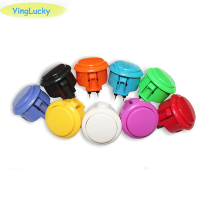 Botones Pulsadores Originales Sanwa OBSF-30 / OBSF-24 (30mm/24mm) para Arcade Box/Pandora/PS3/PS4/Raspberry Pi/MAME (10 Unidades)