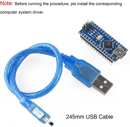 Placa Microcontrolador Mini Nano V3.0 (ATmega328P/168P, 16MHz, CH340) para Arduino