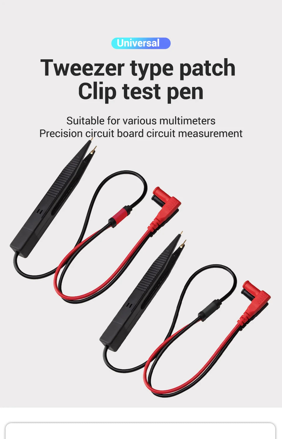 Pinza Detector Clip para Capacitores/Resistencias ANENG (Puntas Prueba LCR Universal) Accesorios Multímetro