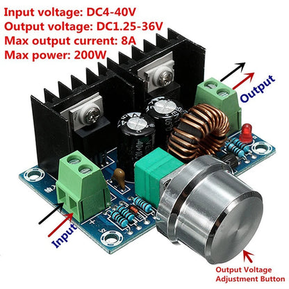 Módulo Regulador Voltaje Step-Down XL4016E1 DC 4-40V a 1.25-36V 8A 200W Ajustable