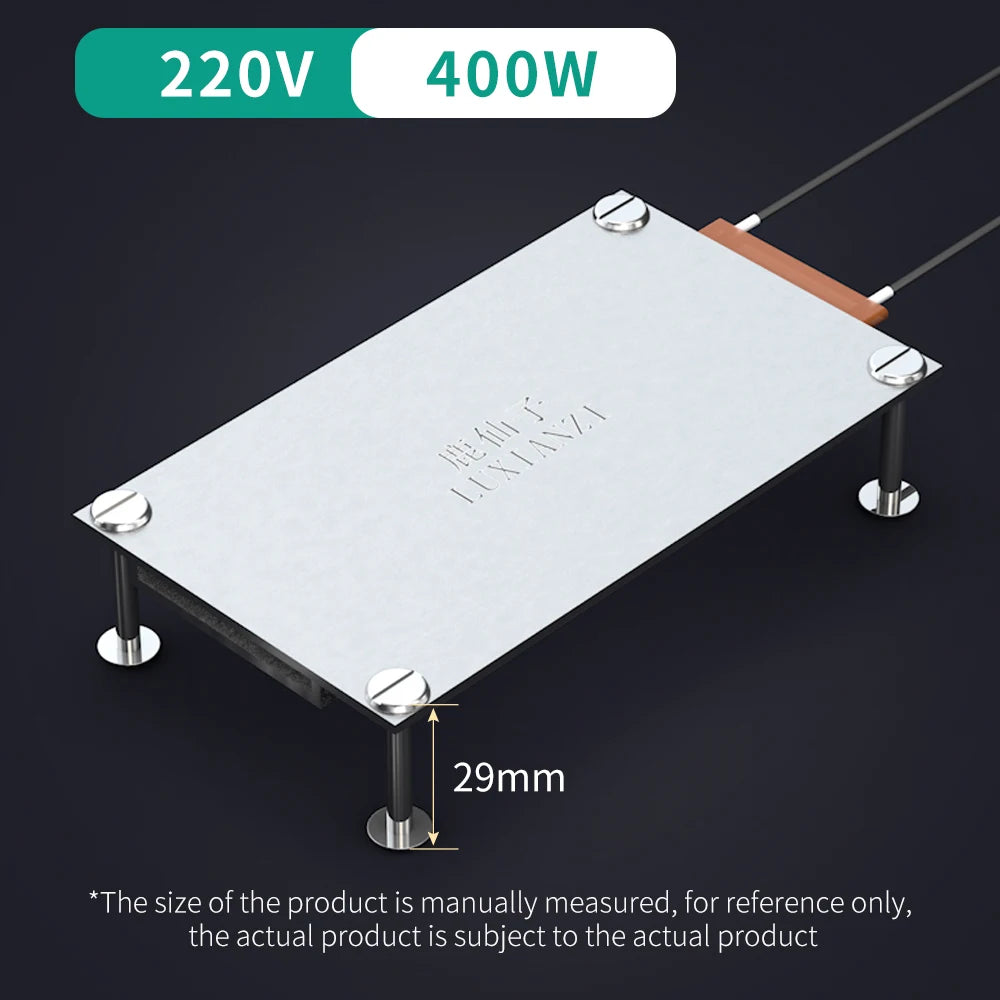 LUXIANZI Aluminum Led Remover BGA Desoldering Station PTC Fever Plate Preheating LCD Strip Chip Repair Thermostat Heating Plate