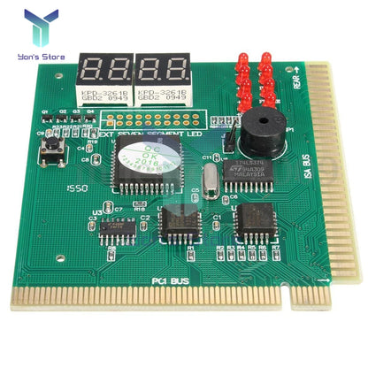 Analizador Diagnóstico PC (4 Dígitos LCD) - Tarjeta POST Tester Motherboard ISA/PCI con Indicador LED