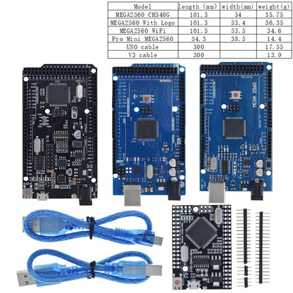 Placa Desarrollo TZT Mega2560 (ATMEGA16U2 / Pro Mini / WiFi R3 ATmega2560 CH340G) compatible Arduino Mega R3 / ESP8266