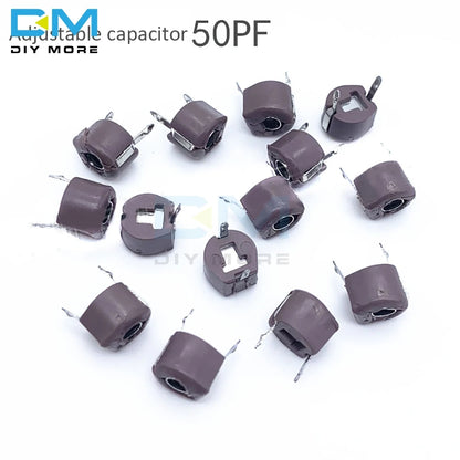 Capacitor Cerámico Variable Trimmer 6mm (3pF-120pF) Ajustable - Pack 10 Unidades (Valores Surtidos)