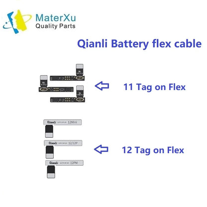 MasterXu Qianli Battery Flex for iphone 11 12 13 pro Max Mini Apple Power Repair Replacement icopy Tag On Write Data Cable Tools