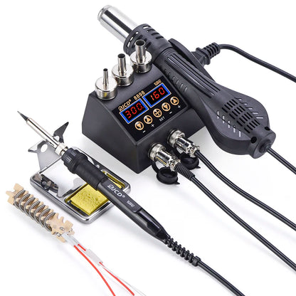 Estación de Soldadura 2 en 1 (Cautín + Pistola Aire Caliente) 750W para Reparación BGA/SMD (Modelo JCD 8898)