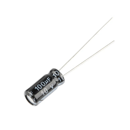 Capacitor Electrolítico Aluminio (100uF-680uF, 10V, 5x11mm) - Unidad (Especificar Valor)