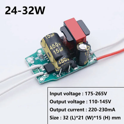 Driver LED No Aislado 220mA/230mA (18W/24W/32W/40W) Fuente AC80-180V Transformador Iluminación SMD Bulbo