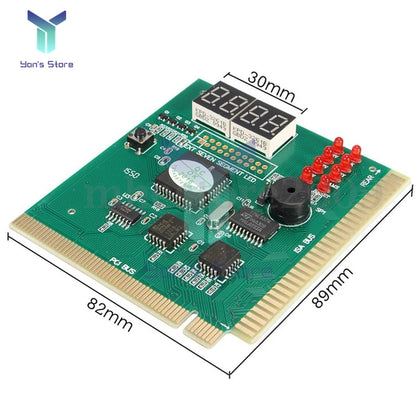 Analizador Diagnóstico PC (4 Dígitos LCD) - Tarjeta POST Tester Motherboard ISA/PCI con Indicador LED