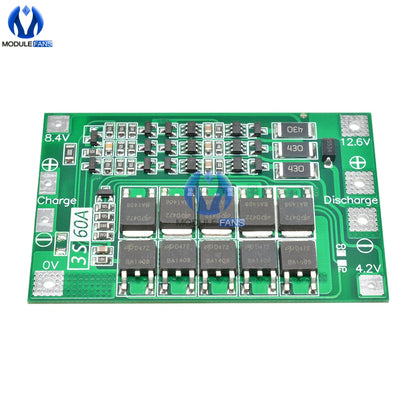3S/4S Bms Balance 20A 30A 40A 60A 12V/24V Li-ion Lithium Battery Charger Protection Board 18650 BMS Equalizer Enhance/Balance