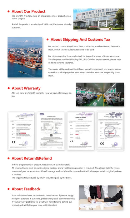 Multímetro Digital Profesional UNI-T UT61E/UT61D/UT61B - Test Capacitancia DC/AC 1000V (60mF/220mF), True RMS, Auto Rango
