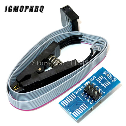 Kit Programador USB CH341A 24/25 Series EEPROM Flash BIOS + Clip Test SOIC8/SOP8 (Variante CH)