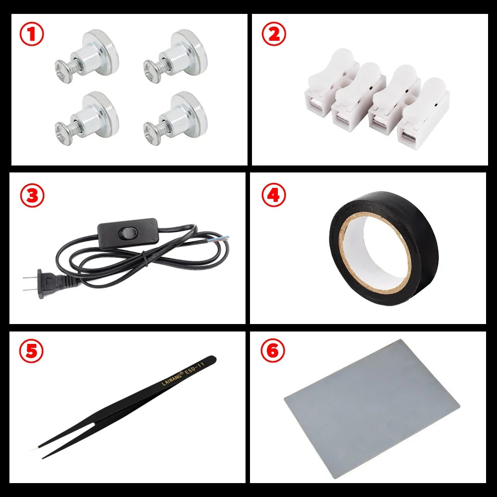 LUXIANZI Aluminum Led Remover BGA Desoldering Station PTC Fever Plate Preheating LCD Strip Chip Repair Thermostat Heating Plate