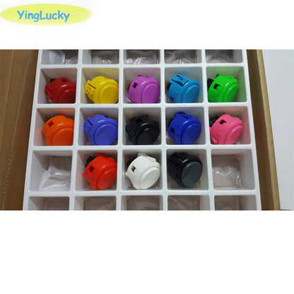 Botones Pulsadores Originales Sanwa OBSF-30 / OBSF-24 (30mm/24mm) para Arcade Box/Pandora/PS3/PS4/Raspberry Pi/MAME (10 Unidades)