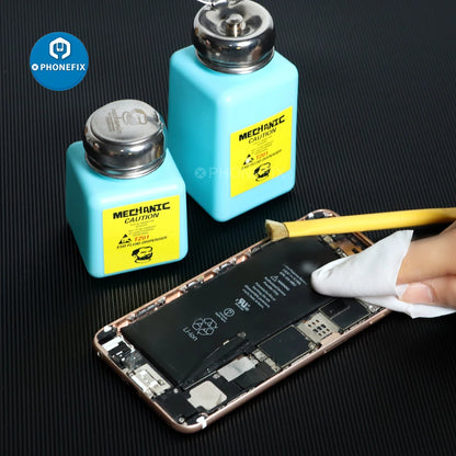 MECHANIC Alcohol Bottle 180ML Plastic Liquid Container for iPhone Repair Motherboard Cleaning ESD Fluid Dispenser Mechanic Tools