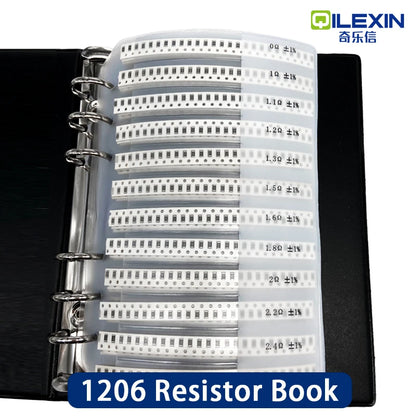 Libro Muestrario Resistencias SMD (0R-10M, 1%, 170/400 Valores, 0201-1206) DIY FR-07