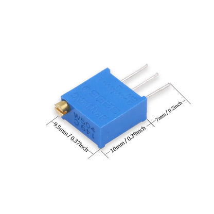 100Pcs/Box 3296W Multiturn Trimmer Potentiometer Kit High Precision Variable Resistor With Box Kit