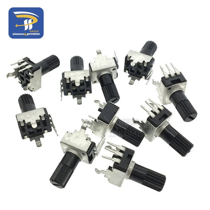10PCS RV09 Vertical 12.5mm Shaft 1K 2K 5K 10K 20K 50K 100K 1M 0932 Adjustable Resistor 9 Type 3Pin Seal Rotary Potentiometer