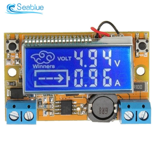 Módulo Fuente Alimentación Step-Down DC 5-23V a 0-16.5V 3A Buck Regulador Ajustable CC/CV con Display LCD