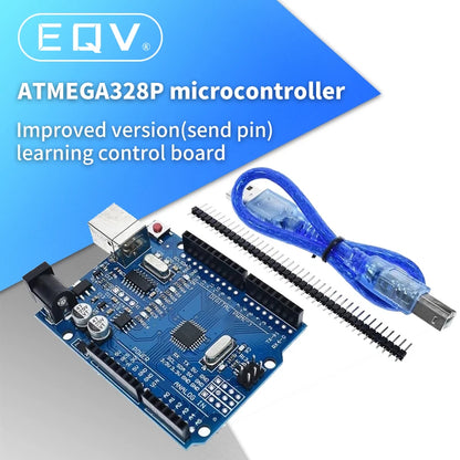 Placa Desarrollo UNO R3 (Versión Modificada, CH340G, Chip MEGA328P 16MHz) con Cable USB para Arduino