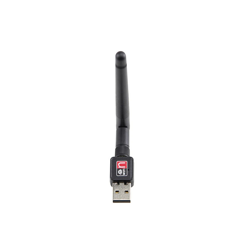 Mini Adaptador USB 2.0 WiFi Inalámbrico 150Mbps (802.11n/g/b) Dongle LAN 2dB con Antena (Chip MT7601/RTL8188)