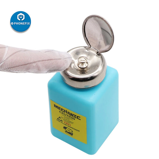 MECHANIC Alcohol Bottle 180ML Plastic Liquid Container for iPhone Repair Motherboard Cleaning ESD Fluid Dispenser Mechanic Tools