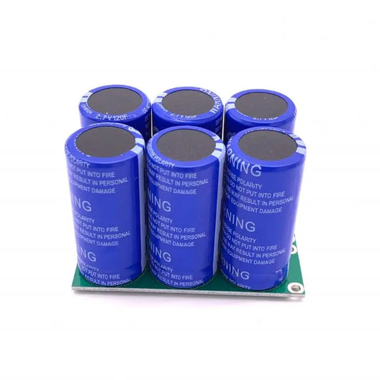 Módulo Supercapacitor Farad 16V 20F (6x 2.7V 120F) Doble Fila con Placa