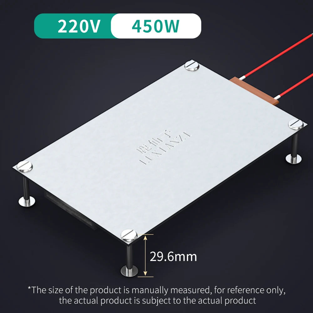 LUXIANZI Aluminum Led Remover BGA Desoldering Station PTC Fever Plate Preheating LCD Strip Chip Repair Thermostat Heating Plate