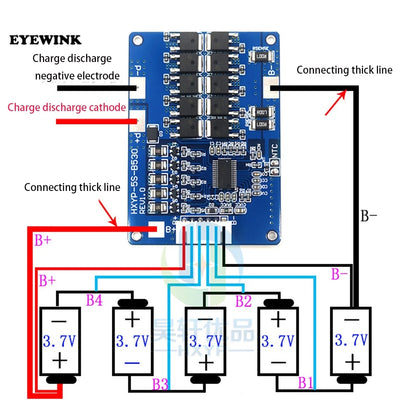 5S 18V 21V 30A battery charging protection board lithium battery pack protection circuit board power tool BMS module