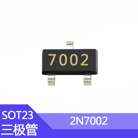 Transistor MOS N-Channel 2N7002 SOT-23 (Marcado 702) - Lote 100 Piezas